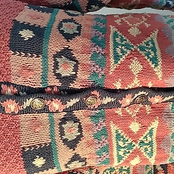 Vintage 1991 Y2K hand knitted Best American Clothing Co cardigan sweater small - Picture 2 of 6